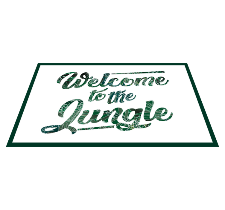 Bun venit la covorul personalizat jungla - TenStickers