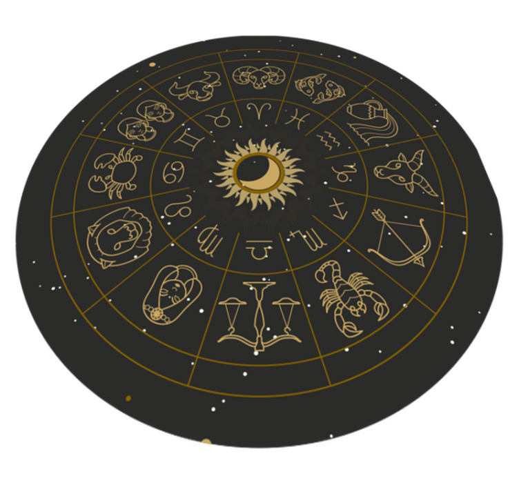 Zodii mandala semne covor modern - TenStickers