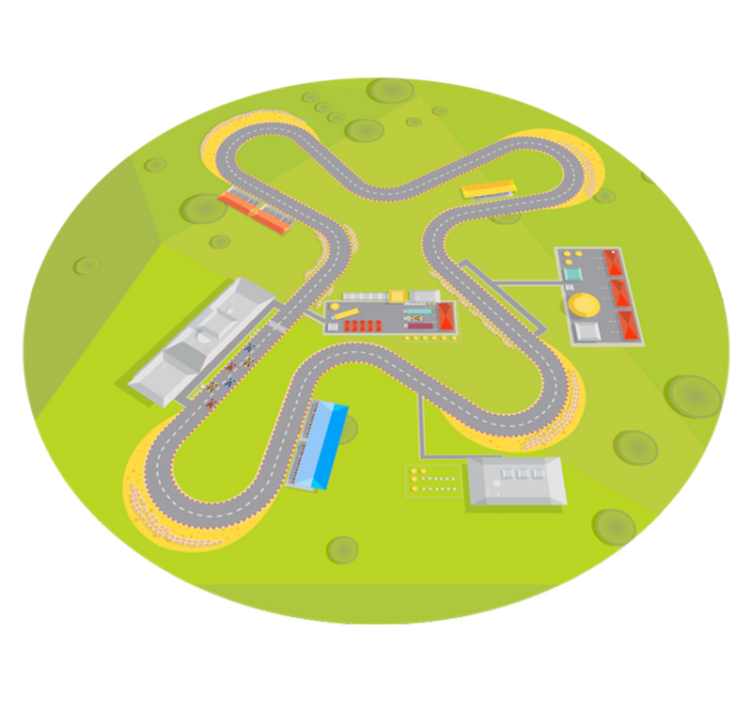 Covor de vinil drumuri pistă jucăușă - TenStickers