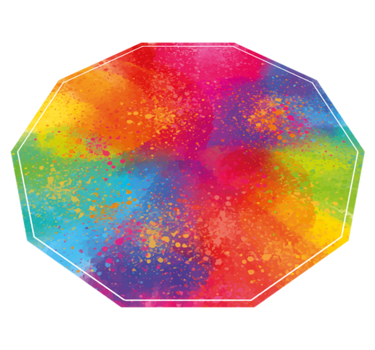 Covor de vinil marmura hexagon stropit colorat - TenStickers
