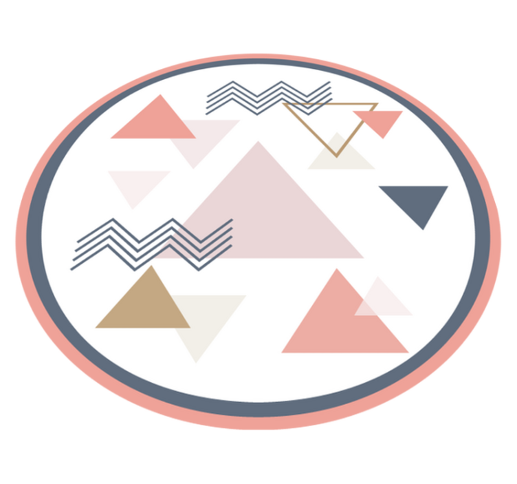 Covoare geometrice triunghiuri roz - TenStickers