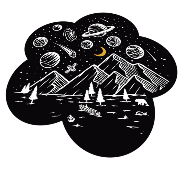 Covor de vinil jocuri scena aventurii spatiale - TenStickers