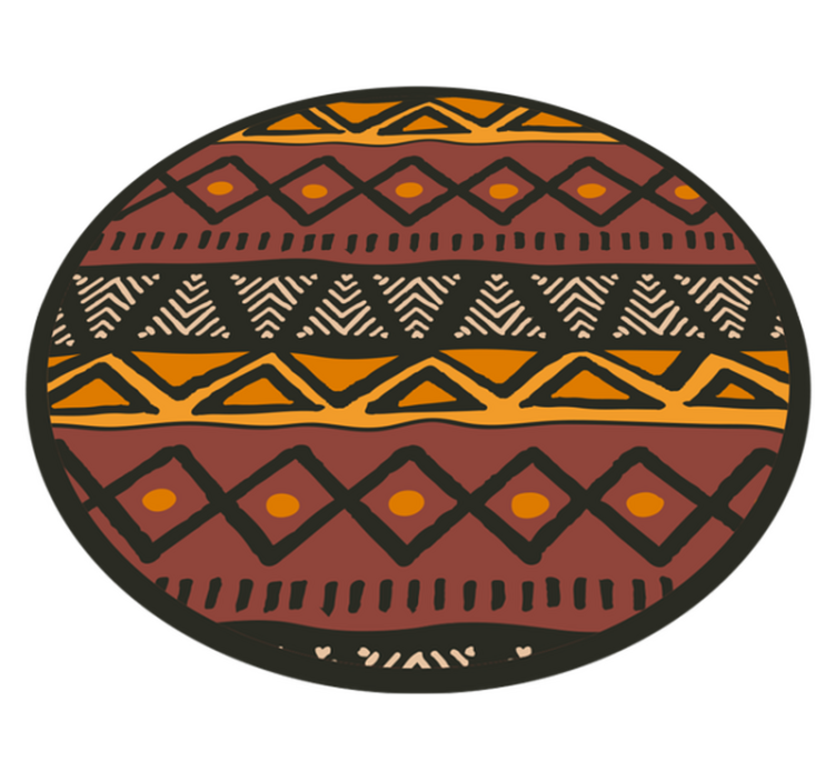 Covoare geometrice cu model african circular - TenStickers