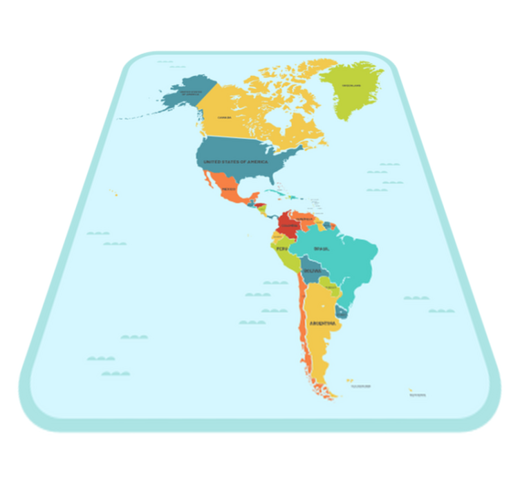 Covor de vinil harta lumii harta lumii educaționale - TenStickers