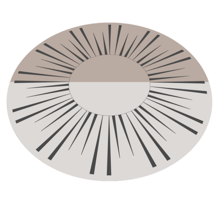 Covor vinil vărgat design circular sunburst - TenStickers