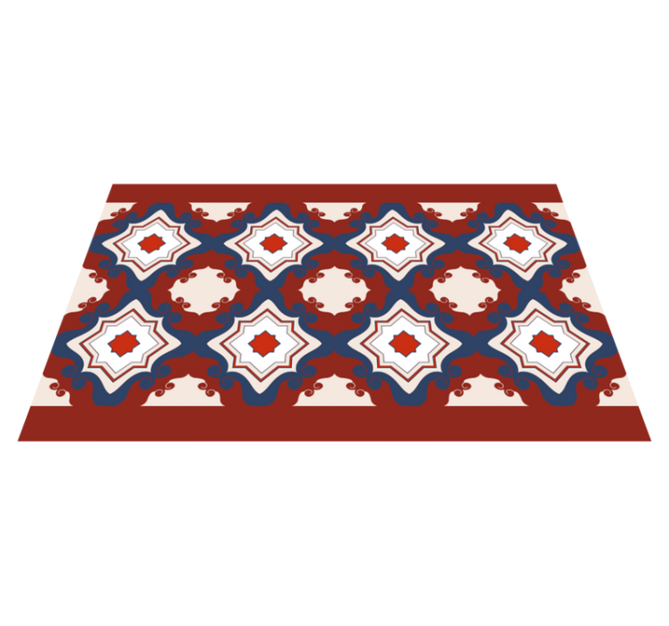 Covor vinil efect de țiglă simetrie mozaic complicată - TenStickers