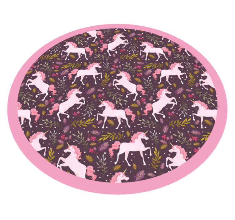Covor elegant de fundal unicorn mov violet - TenStickers