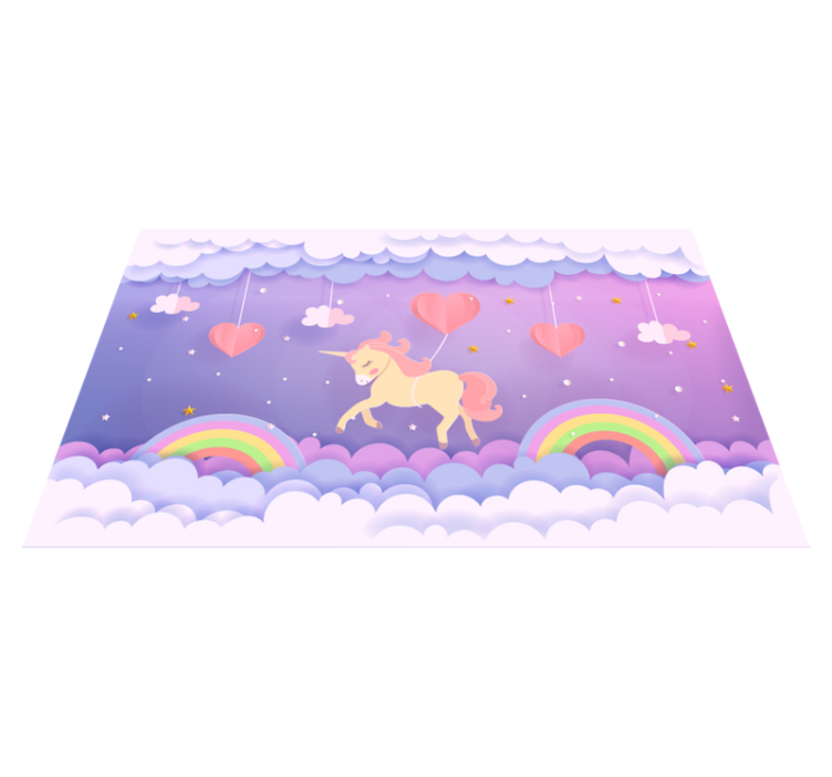 Covor de vinil pepiniere scena de fantezie cu unicorn - TenStickers