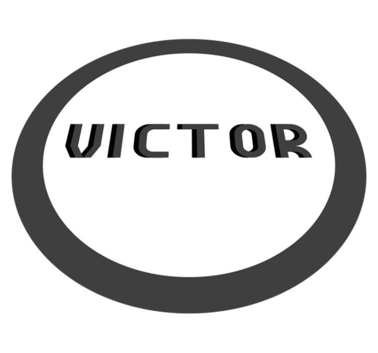 Covor de vinil cu nome monogramă personalizată - TenStickers