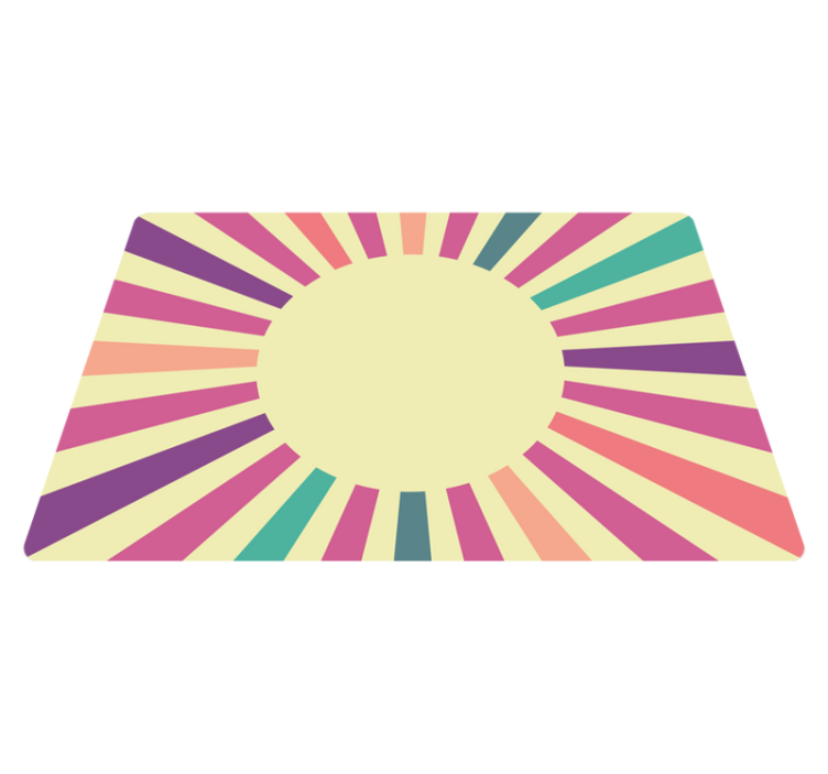 Covor de vinil geometric proiectarea liniilor radiante - TenStickers