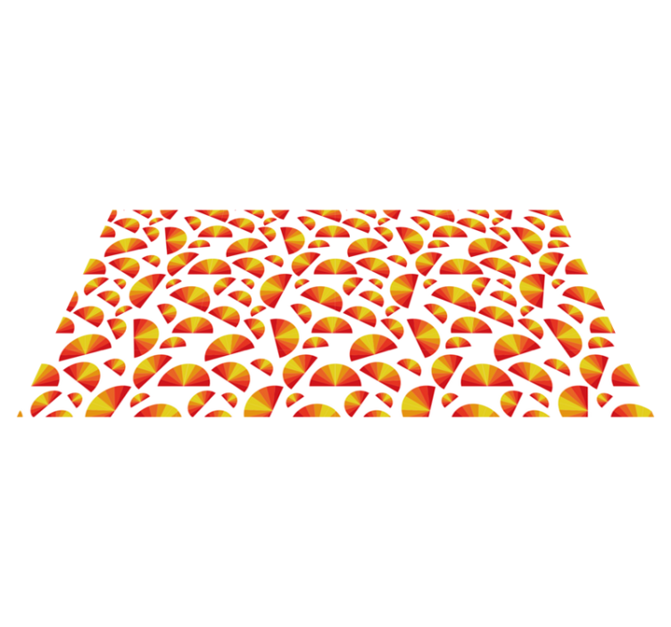 Covor de vinil geometric matrice de motive circulare - TenStickers