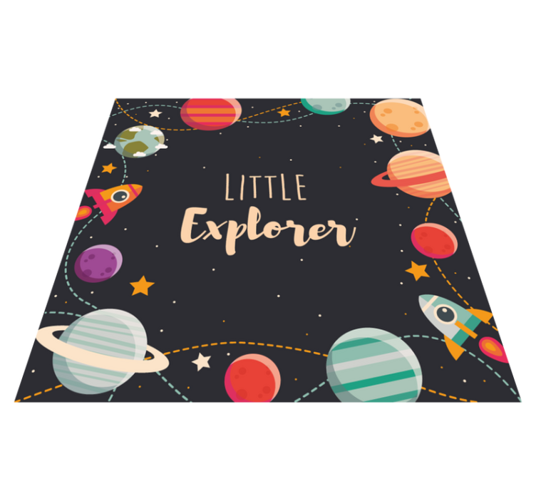 Covor de vinil personalizat pentru exploratorii spațiului cosmic - TenStickers