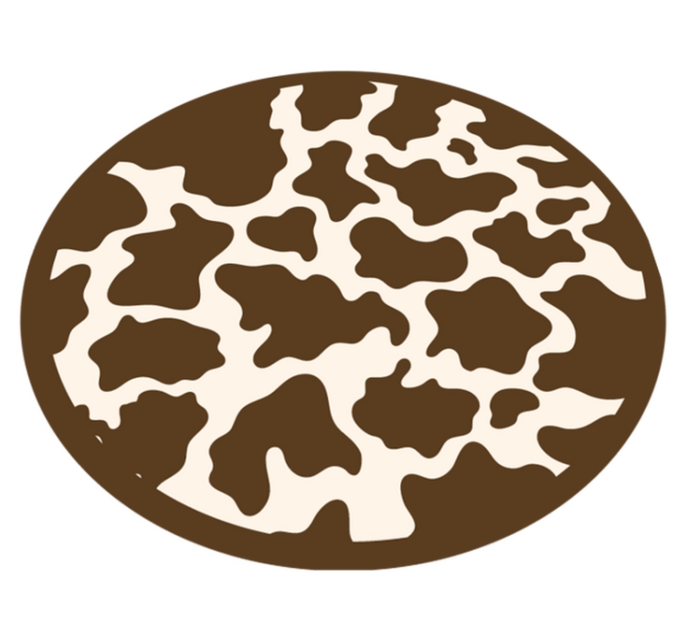 Covor vinil print animalier piele de vacă circulară - TenStickers