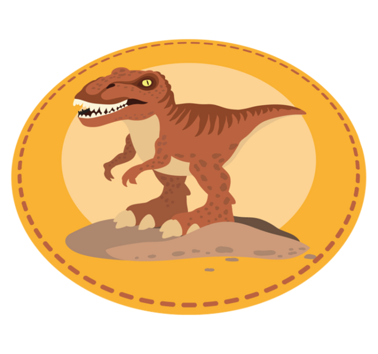 Covor de vinil pentru copii covor rotund dinozaur - TenStickers