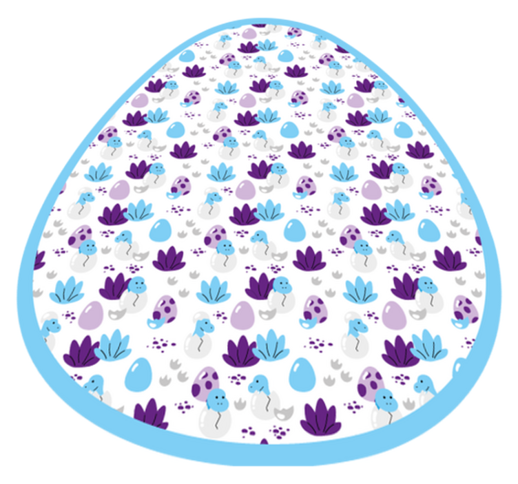 Copii dinozauri care clocesc din ouă covor pentru animale - TenStickers