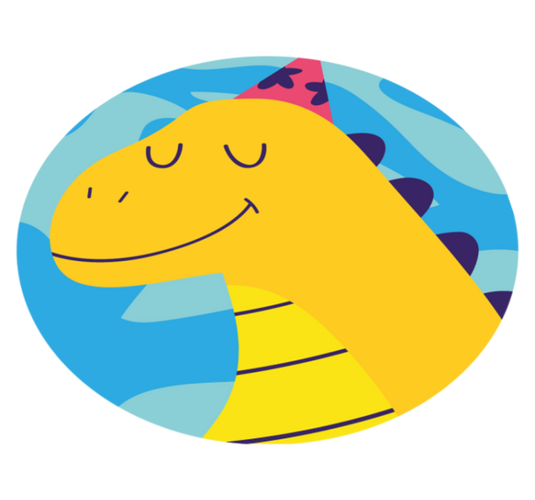 Covor de vinil pentru copii tema petrecerii dinozaurilor - TenStickers