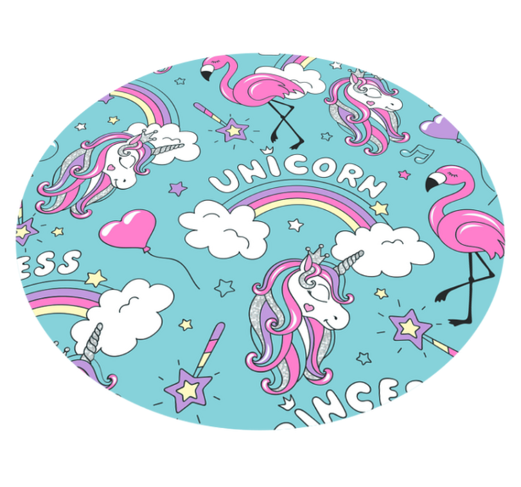 Model unicorn cu covor animal flamingo - TenStickers