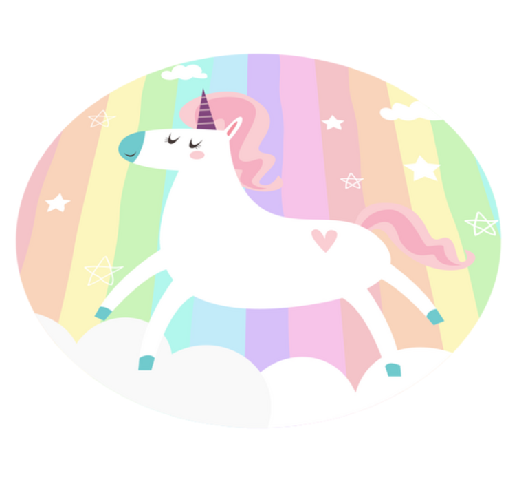 Fundal acuarelă cu covor animal unicorn - TenStickers