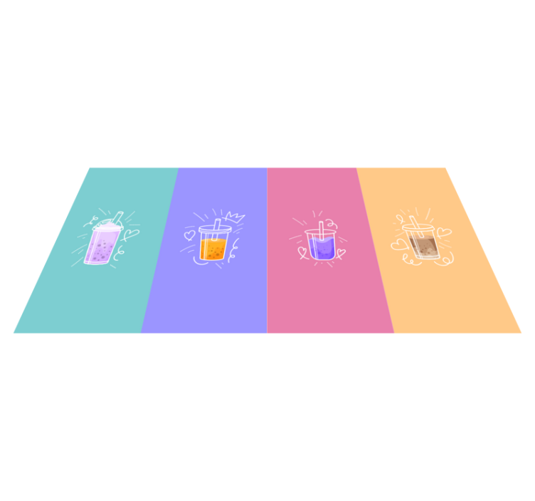 Covoare de vinil cu fraze pătrate cu doodle pentru băuturi - TenStickers