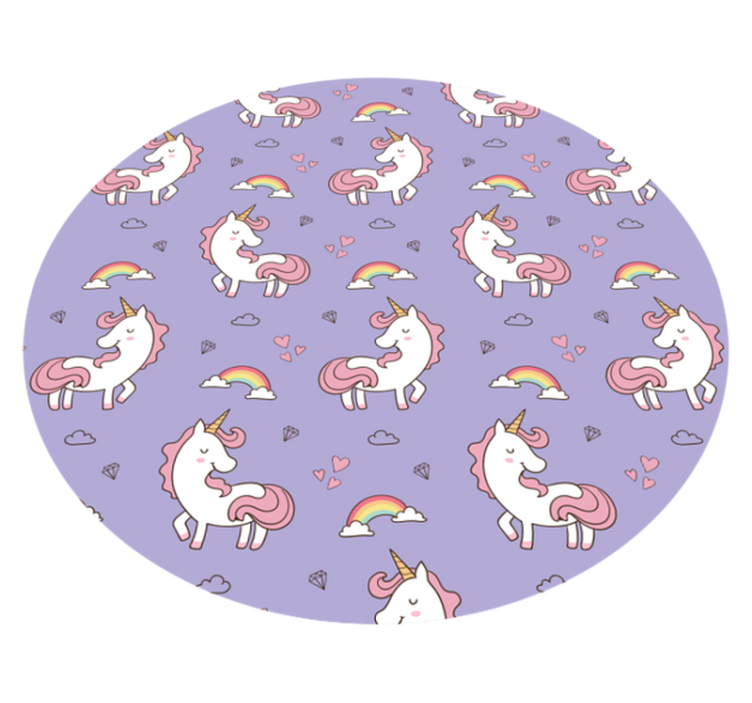 Covor de vinil pentru copii model fantezie unicorn - TenStickers
