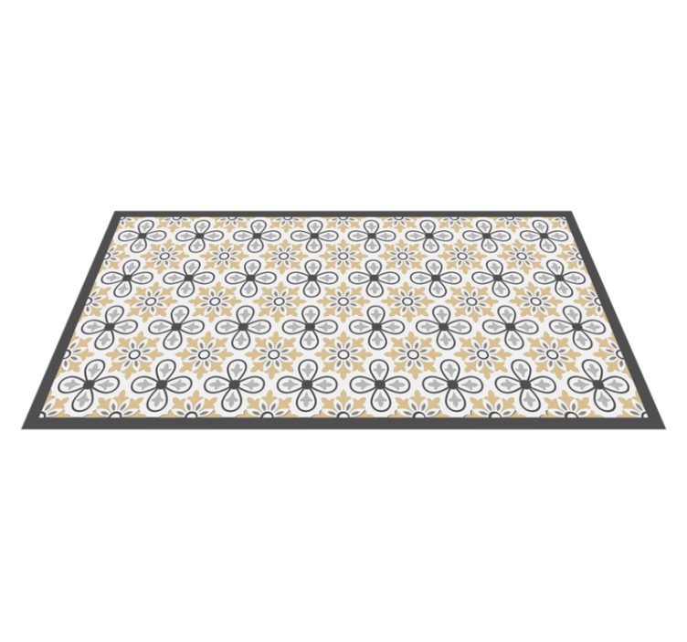 Covor din vinil cu plăci florale antice - TenStickers