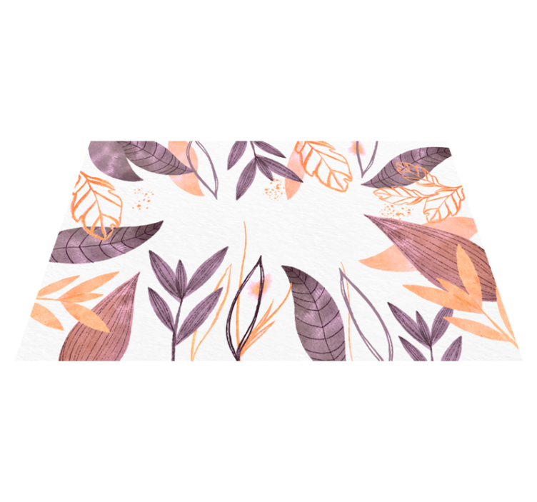 Covor vinil dormitor modele elegante de frunze - TenStickers