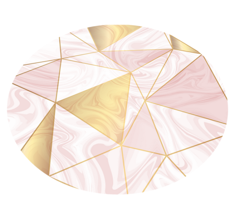 Covor de vinil geometric compoziție geometrică de marmură - TenStickers