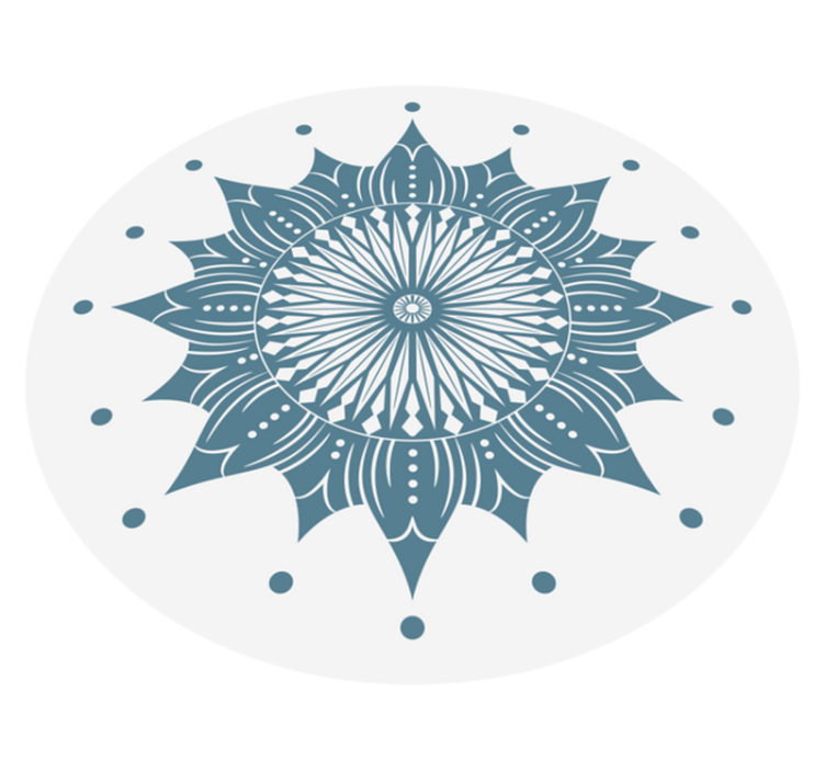 Covor vinil mandala mandală florală complexă - TenStickers