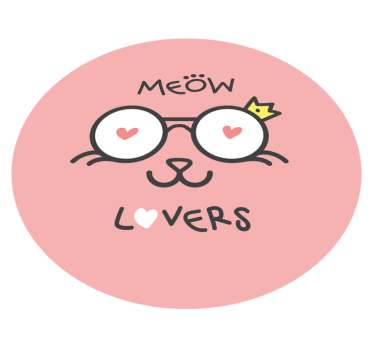 Covor de vinil pentru copii grafic iubitor de pisici - TenStickers