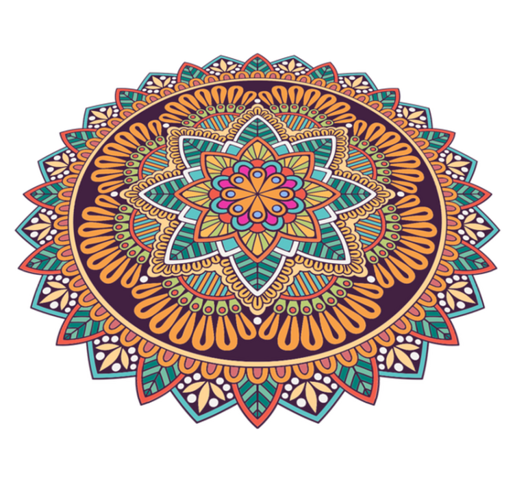 Covor colorat mandala floare mandala vinil - TenStickers