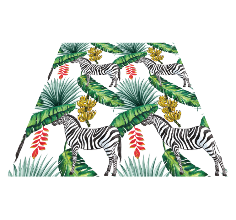 Covor vinil animal zebră tropicală - TenStickers