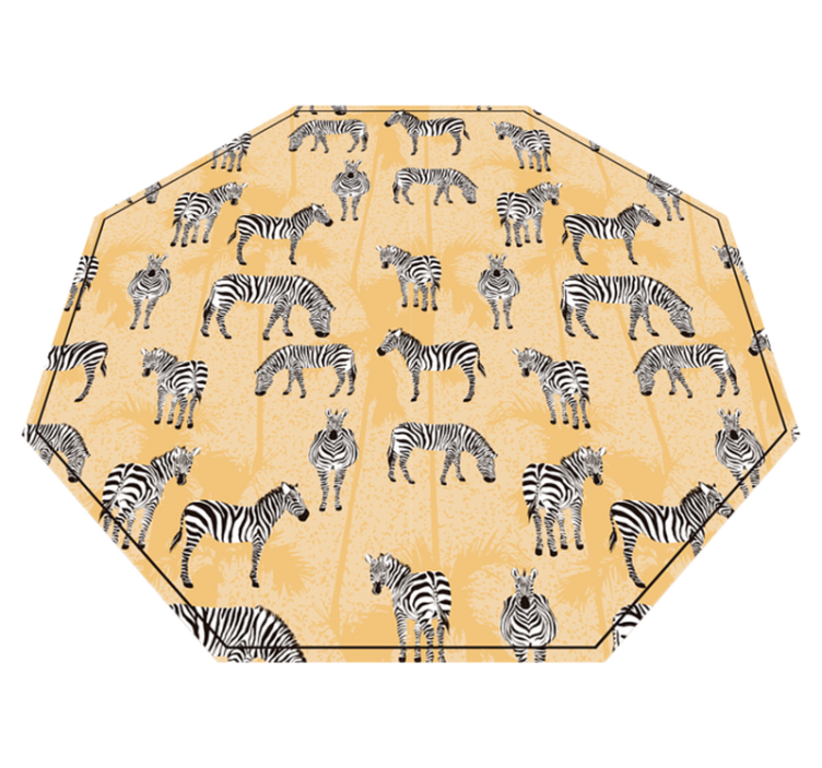 Covor vinil print animalier model zebra safari - TenStickers