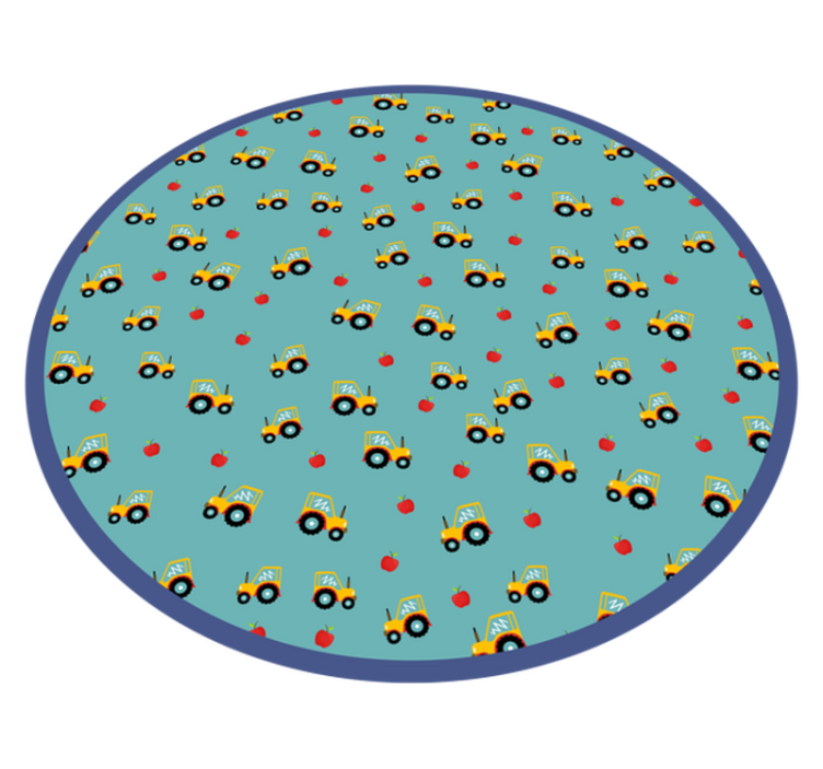 Covor de vinil pentru copii motiv jucăuș al tractorului - TenStickers