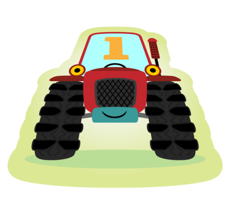 Covor de vinil pentru copii ilustrare a tractorului - TenStickers