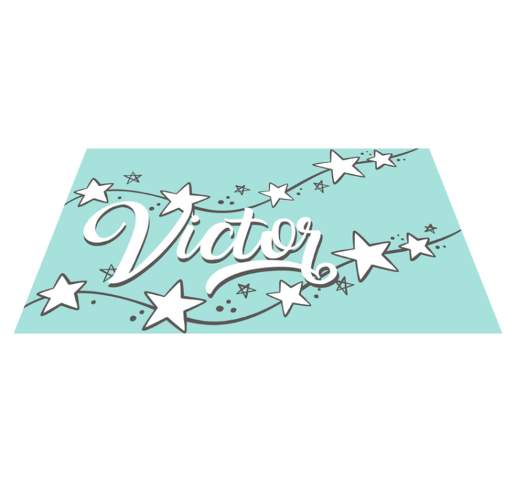 Covor de vinil cu nome praf de stele personalizabil - TenStickers