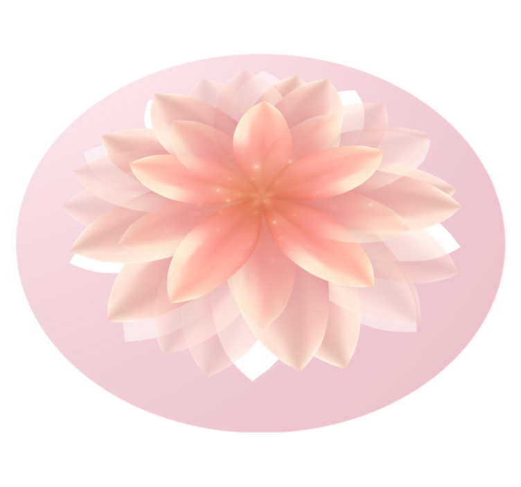 Covor floral realist de lotus - TenStickers