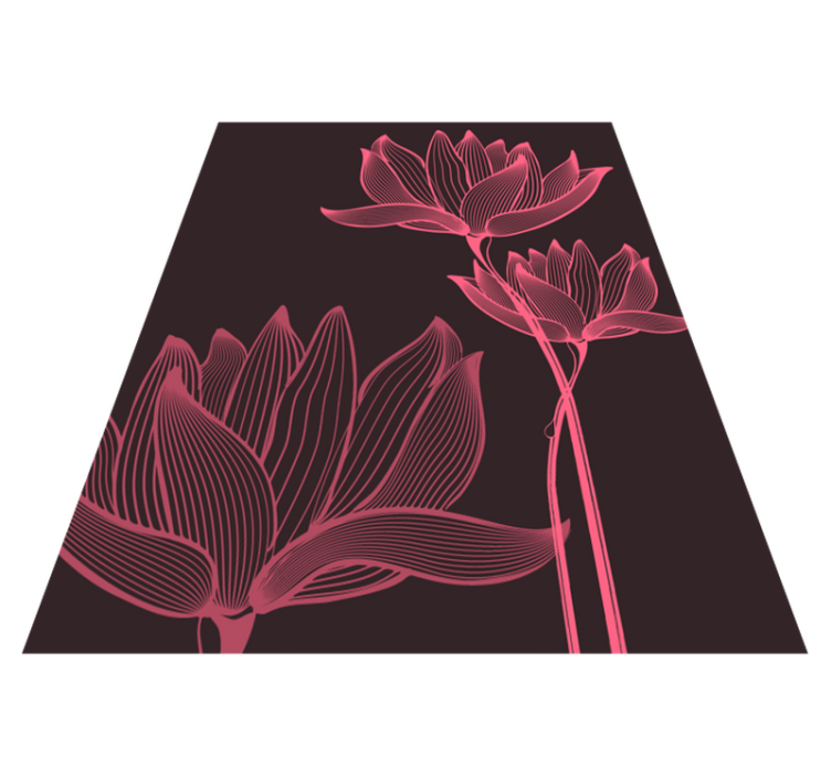 Covor floral lotus două flori - TenStickers