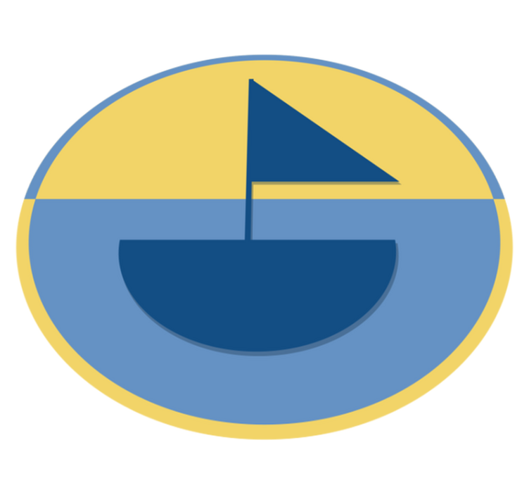 Covor de vinil geometric motiv geometric barca cu pânze - TenStickers