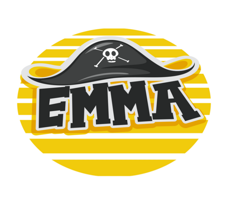 Covor de vinil cu nome tematică pirat - TenStickers