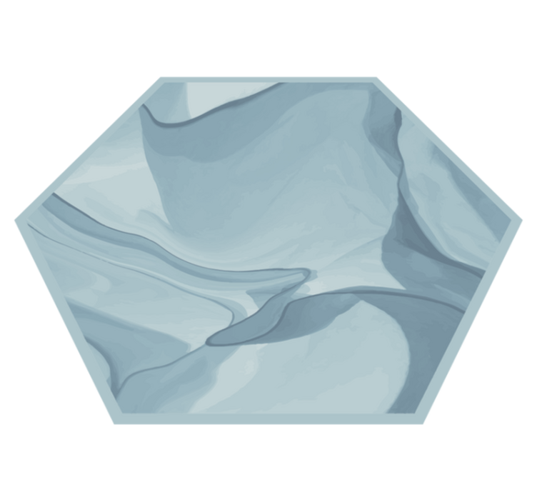 Covor modern de marmură albastră hexagonală - TenStickers