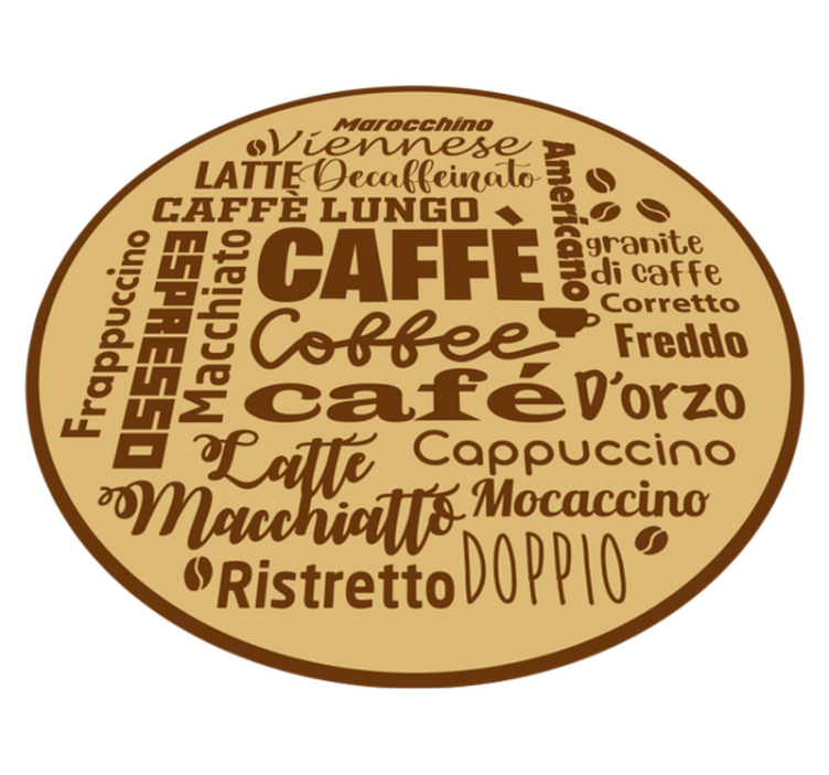 Covoare de vinil cu fraze centru de cafea - TenStickers