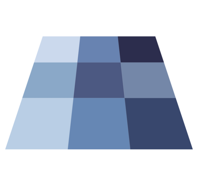 Covor de vinil geometric model în carouri albastre - TenStickers