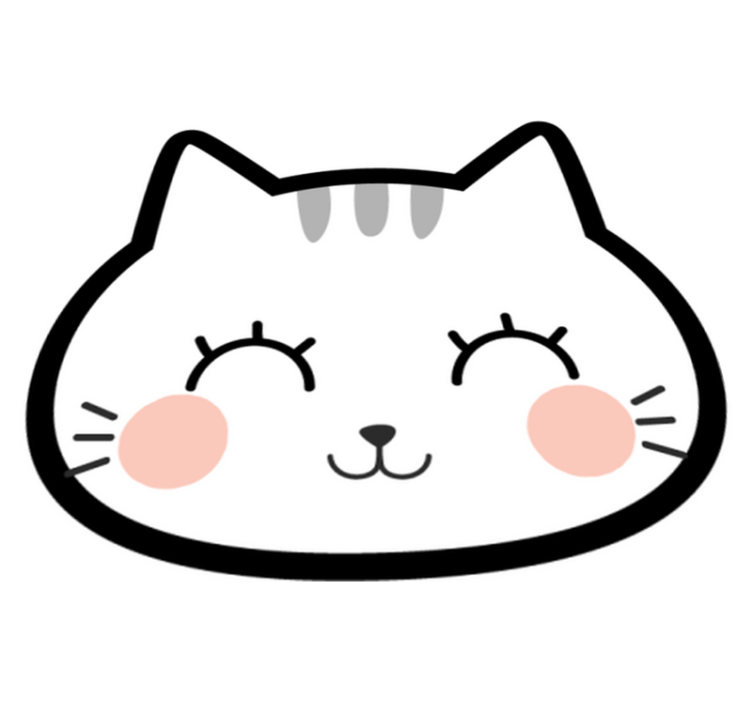 Covor de vinil pepiniere forma feței de pisică - TenStickers