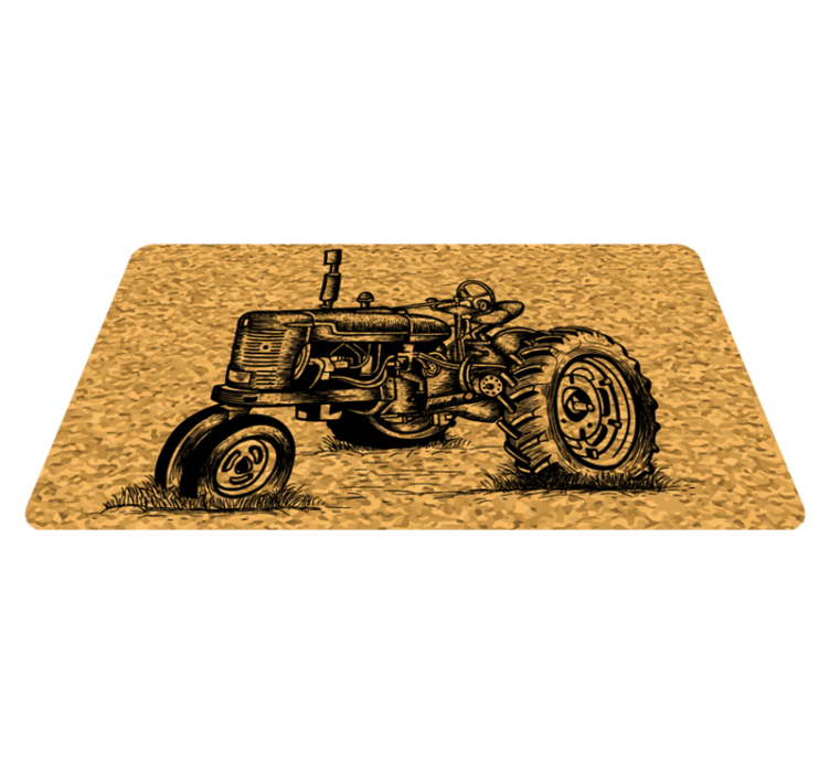 Covor modern silueta tractor - TenStickers