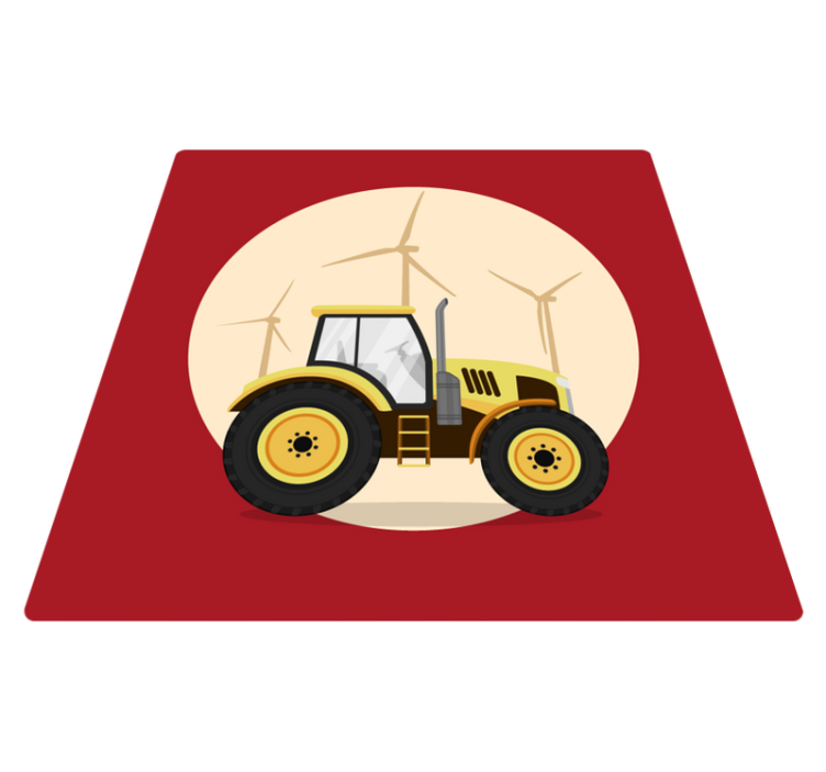 Covor de vinil pentru copii cerc de joc cu tractor - TenStickers