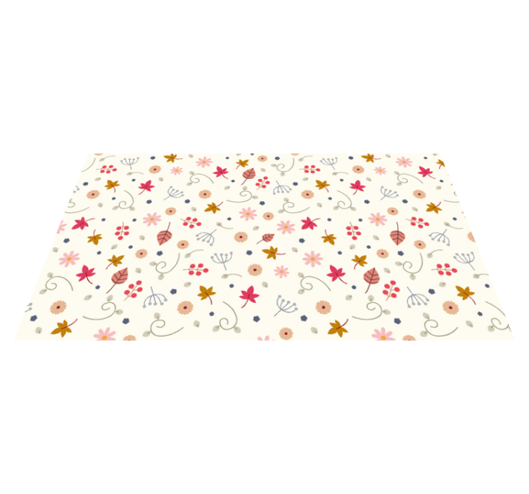 Covor floral cu frunze de bulin - TenStickers
