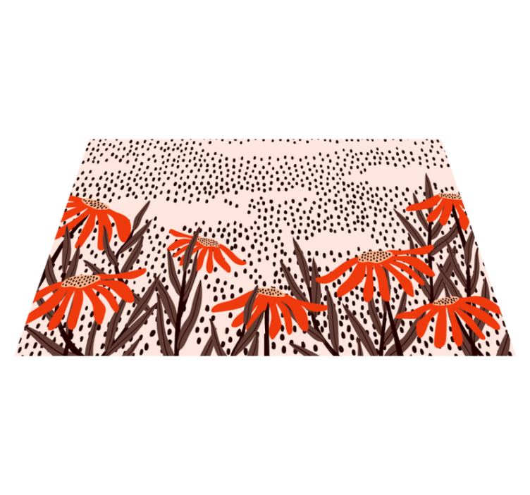 Covor vinil dormitor pete florale seninătate - TenStickers