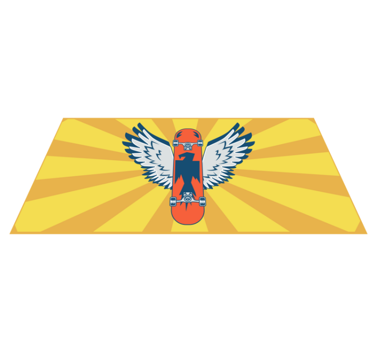 Alții covor de vinil decor aripi skateboard - TenStickers