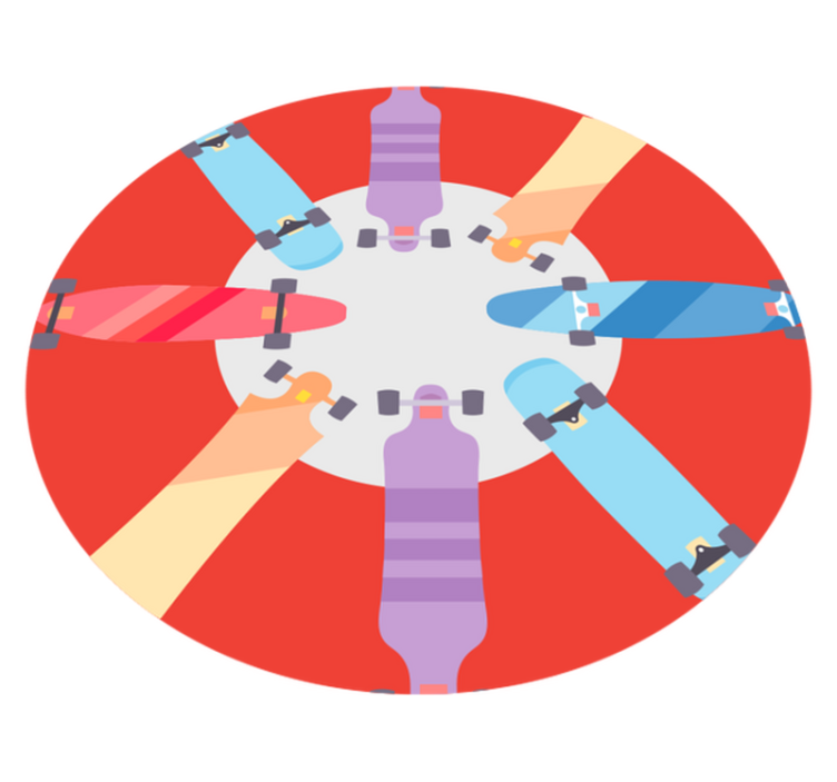 Covor de vinil jocuri joc de societate circular - TenStickers