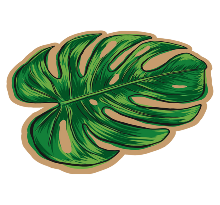 Covor floral monstera lasă formă - TenStickers